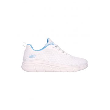 Pantofi sport low-cut de plasa - Alb/Albastru