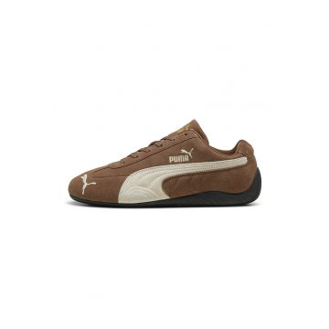Pantofi sport Speedcat OG unisex din piele intoarsa - Alb fildes/Maro