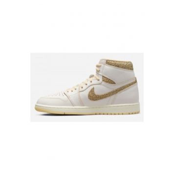 Pantofi sport unisex din piele naturala si textil Jordan 1 High 