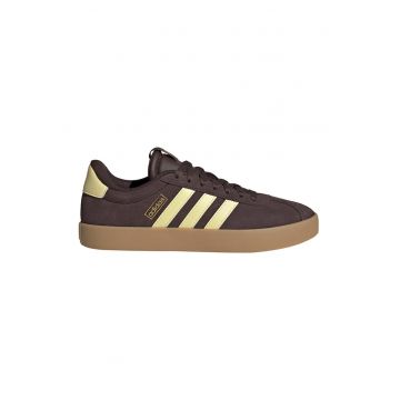 Pantofi sport VL Court 3.0 de piele intoarsa - Maro inchis/Crem