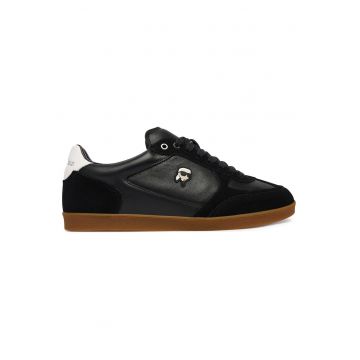 Tenisi dama -  piele naturala - negru - interior sintetic