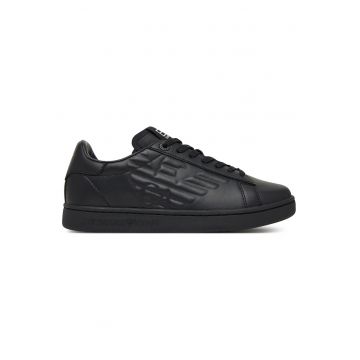 Tenisi unisex  Emporio Armani - piele naturala - negru
