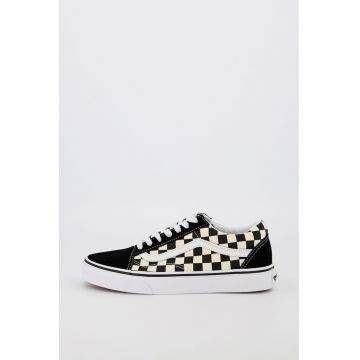 Tenisi unisex in carouri cu garnituri de piele intoarsa Old Skool