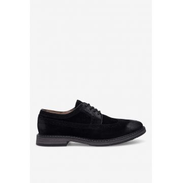 Pantofi barbati  5905588552987 - Piele intoarsa - Negru - Negru