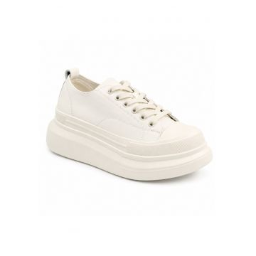 Pantofi dama piele naturala 227802 - Crem