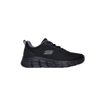 Pantofi sport Bobs Flex cu insertii de plasa - Negru