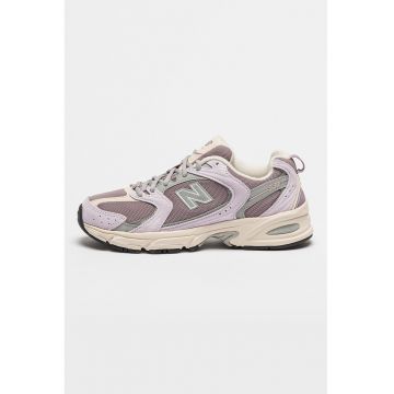 Pantofi sport cu detalii de piele intoarsa 530 - Violet prafuit/Lila pal
