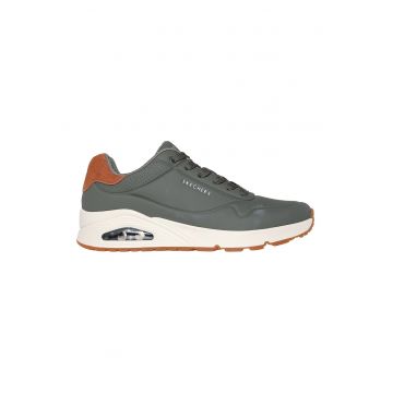 Pantofi sport cu insertii de piele intoarsa Uno-Suited On Air - Kaki