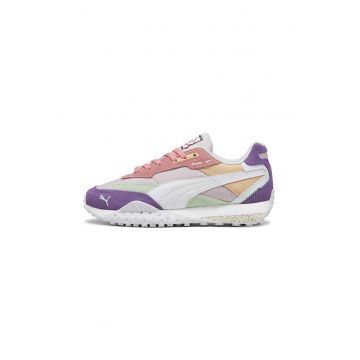 Pantofi sport cu model colorblock Blktop Rider - Violet - Roz somon - Alb murdar -