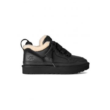 Pantofi sport dama  Lowmel LTHR - Piele naturala - Negru - Negru