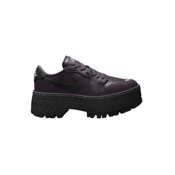 Pantofi sport dama  W AIR JORDAN 1 BROOKLYN LOW - Piele naturala - Negru - Negru