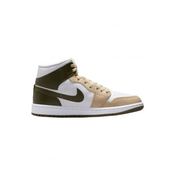 Pantofi sport dama  WMNS AIR JORDAN 1 MID - Piele ecologica - Alb - Alb