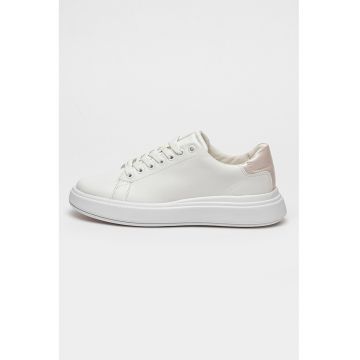 Pantofi sport de piele - Alb/Roz prafuit
