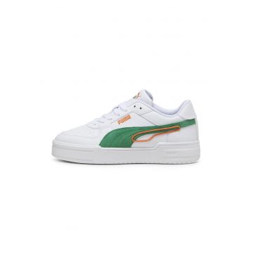 Pantofi sport de piele ecologica Pro Play - Alb/Verde
