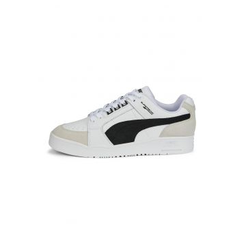Pantofi sport de piele si piele intoarsa cu logo Slipstream - Negru/Alb murdar
