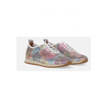 Pantofi sport din piele cu model ajurat -