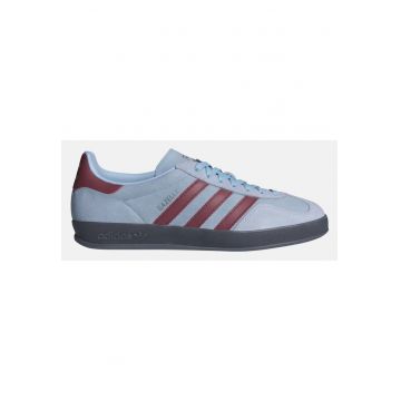 Pantofi sport Gazelle Indoor din piele intoarsa cu garnituri din material sintetic - Albastru prafuit