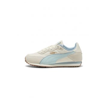 Pantofi sport Miler cu garnituri de piele intoarsa - Alb fildes/Albastru glaciar