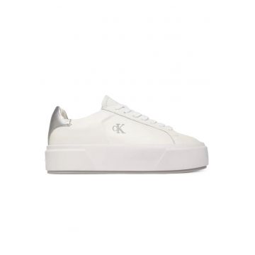 Pantofi sport  pentru Femei - flatform lace up lth met - YW0YW01929-0LC - 40 EU - Alb