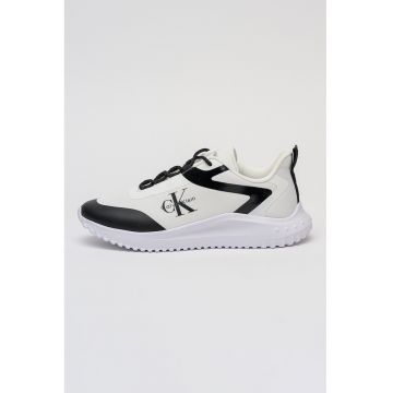 Pantofi sport Runner ML Mix II low-cut cu sireturi elastice - Negru/Alb murdar