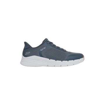 Pantofi sport slip-ins BOBS B Flex 2.0 din plasa si piele ecologica - Albastru inchis/Alb optic