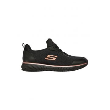 Pantofi sport slip-on din material textil Squad SR - Negru/Auriu rose