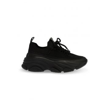 Pantofi sport slip-on din plasa cu talpa wedge Playmaker - Negru