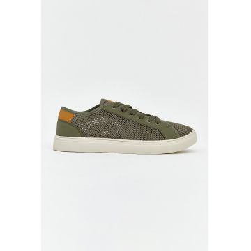 Pantofi sport uni de plasa - Kaki inchis