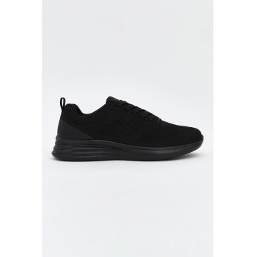 Pantofi sport uni din material textil - Negru