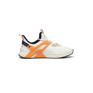 Pantofi sport unisex cu logo Pacer - Alb/Portocaliu