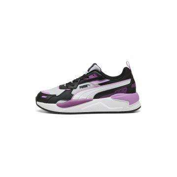 Pantofi sport X-Ray 3 de plasa cu insertii de piele ecologica - Negru/Alb murdar/Liliac prafuit