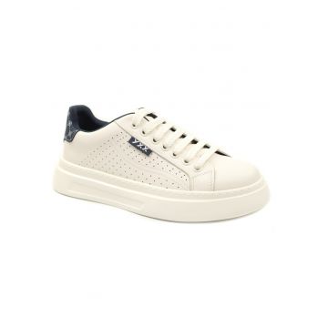 Sneakers barbati piele naturala 7CCJ80004A 35 N - Alb