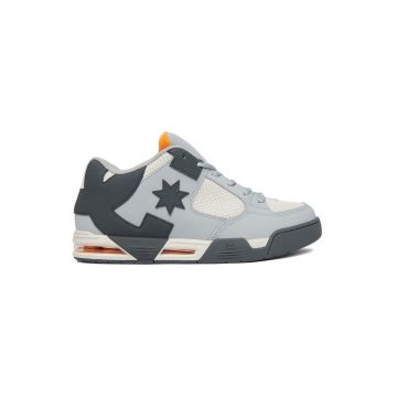 Adidasi barbati -  piele naturala - gri/albastru deschis -
