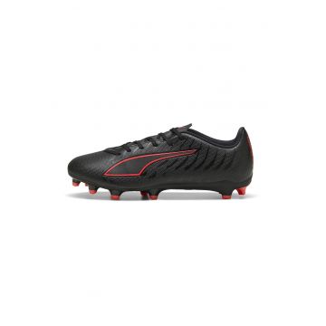 Ghete de fotbal Ultra 6 Play cu detaliu contrastant - Negru/Rosu vermillion