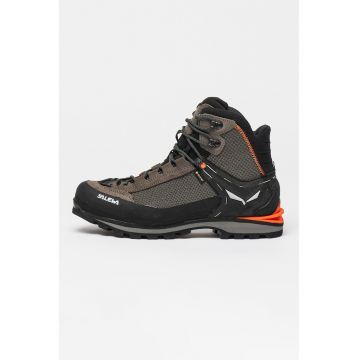Pantofi mid-high cu garnituri din piele intoarsa pentru trekking Crow GTX - Negru/Kaki