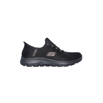 Pantofi slip-ins de plasa - Negru