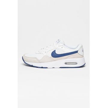 Pantofi sport Air Max SC cu insertii din piele - Alb/Maro nisip/Bleumarin