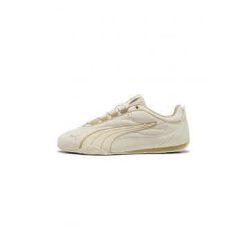 Pantofi sport Catch Soleil de piele intoarsa si piele - Maro nisip/Maro camel