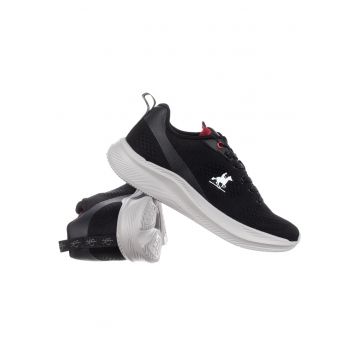 Pantofi sport cu aspect tricotat si sireturi