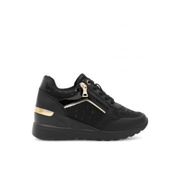 Pantofi sport dama  negru/auriu -