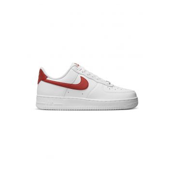 Pantofi sport din piele ecologica Air Force 1 - Rosu/Alb optic