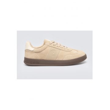 Pantofi sport din piele intoarsa - Bej