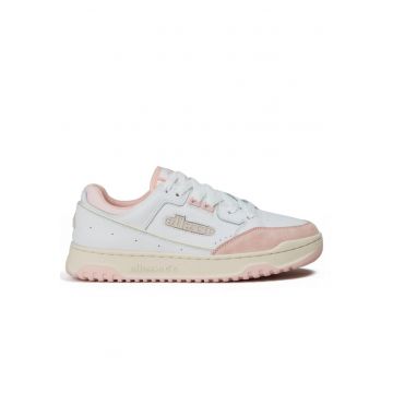 Pantofi sport din piele si insertii textile -