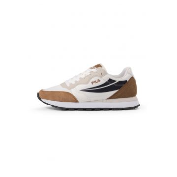 Pantofi sport low-cut cu garnituri de piele intoarsa Hypert - Maro inchis/Negru/Crem