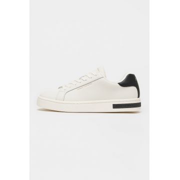 Pantofi sport low-cut de piele - Alb