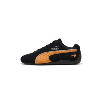 Pantofi sport McLaren Speedcat cu garnituri contrastante - Negru/Portocaliu mandarina
