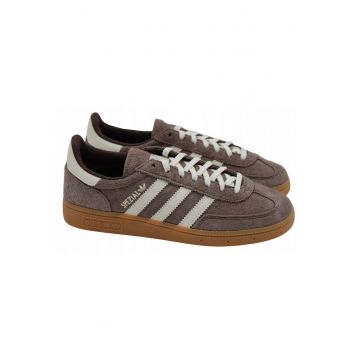 Pantofi Sport Pentru Femei -  Handball Spezial If6490 - 40 Eu - Superior Din Piele Intoarsa Si Piele - Celebrele Trei Dungi Adidas - Sireturi Clasice - Talpa Din Cauciuc Cu Aderenta Buna - Maro-Bej
