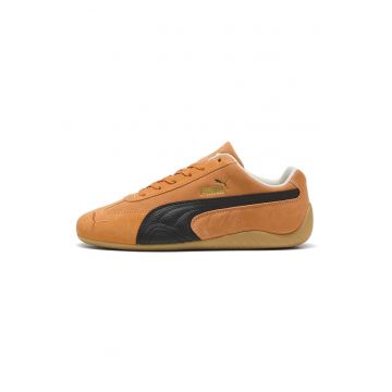 Pantofi sport Speedcat de piele intoarsa - Negru/Portocaliu mandarina