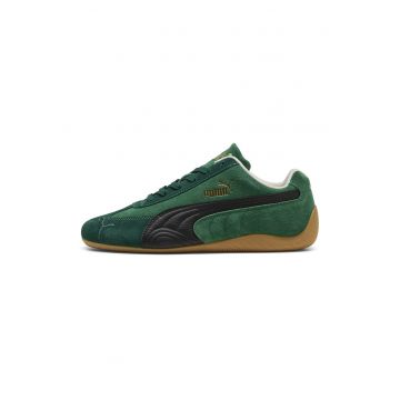 Pantofi sport Speedcat de piele intoarsa - Negru/Verde englez
