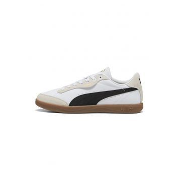 Pantofi sport Vikky Star de piele - Alb/Negru/Gri deschis
